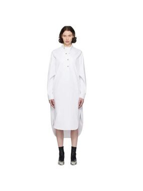Khaite Women’s White Denim Seffi Midi Dress Size Small Dress